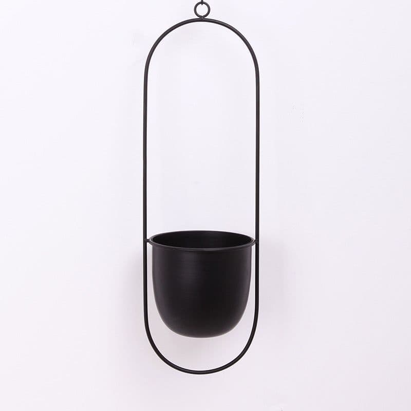 image-Creative hanging Nordic iron flower pot hanging metal craft green radish succulent decorative hanging basket pot factory wholesale