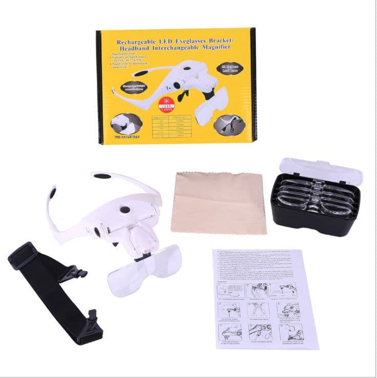 image-LED Head Magnifying Glass - USB Rechargeable 5x