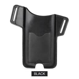 image-CONTACTS FAMILY 100% Nubuck Leather Phone Waist Case Bag Men Cellphone Loop Holster Belt Pouch for iPhone 14 13 12 Pro Max Mini