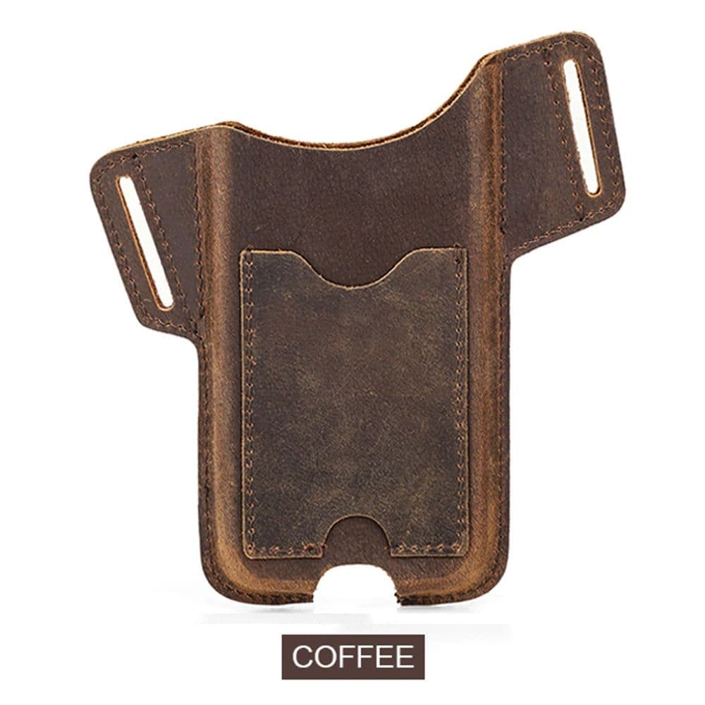 image-CONTACTS FAMILY 100% Nubuck Leather Phone Waist Case Bag Men Cellphone Loop Holster Belt Pouch for iPhone 14 13 12 Pro Max Mini