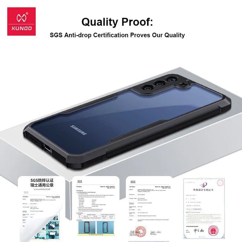 image-Xundd Galaxy S21 S23 FE Case ,For Samsung S20 Fe S21 S22 S23 Ultra Note 20 Ultra Case Shockproof Shell,Back Transparent Cover