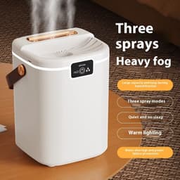 image-Household Air Humidifier - 2.5L USB Square Mist Maker with LED Light