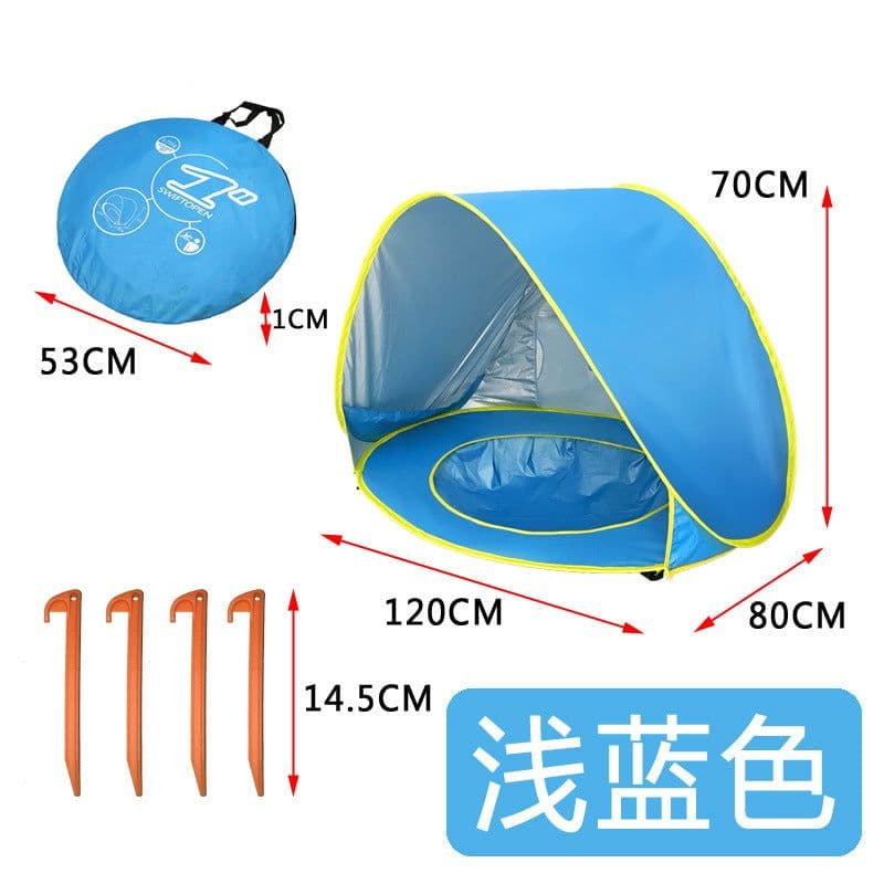 image-Baby Beach Tent Sunshade - Water Storage Pocket