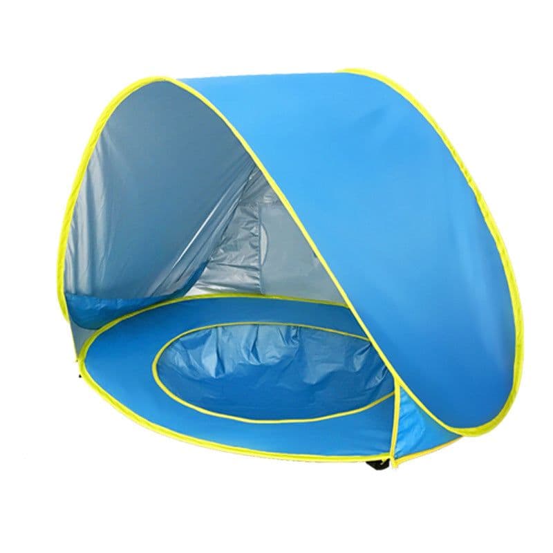 image-OEM Baby Beach Tent - Sunshade with Built-in Water Pocket, 1000mm Waterproof, Infant 0-3