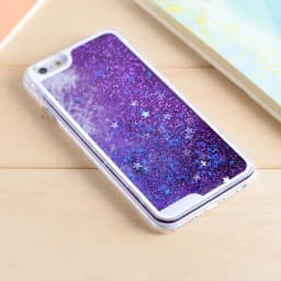 image-Purple Glitter iPhone Case