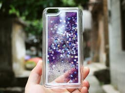 image-Purple Glitter iPhone Case