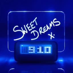 image-Glowing Memo Alarm Clock