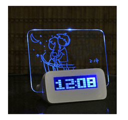 image-Glowing Memo Alarm Clock
