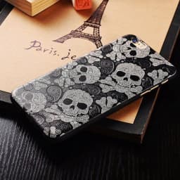 image-Floral Skull iPhone Case