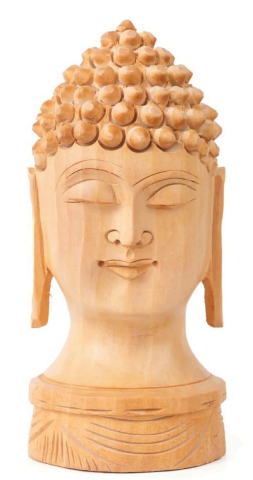 image-WOODEN BUDDHA HEAD