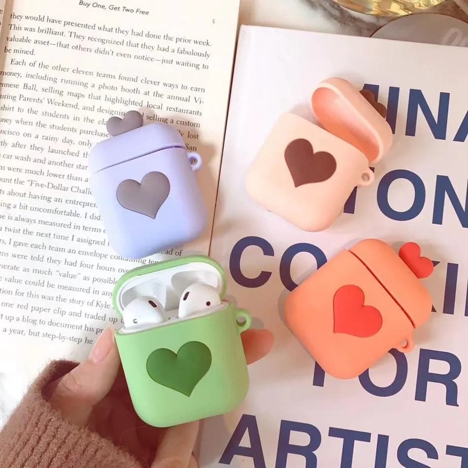 image-Pastel Heart AirPods Case