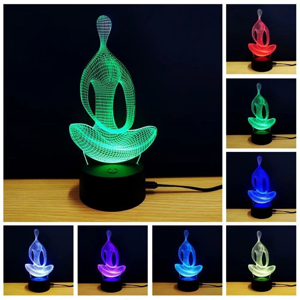 image-3D Colorful Yoga Model Lamp