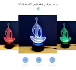 image-3D Colorful Yoga Model Lamp