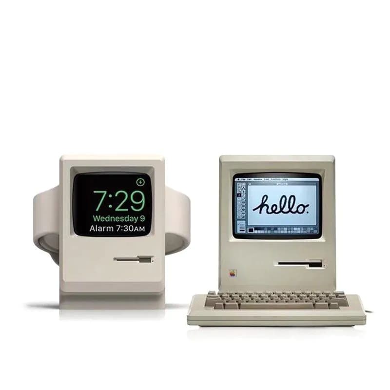 image-Classic Macintosh Apple Watch series Charger Holder Stand