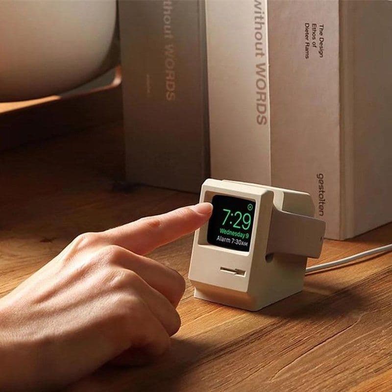 image-Classic Macintosh Apple Watch series Charger Holder Stand