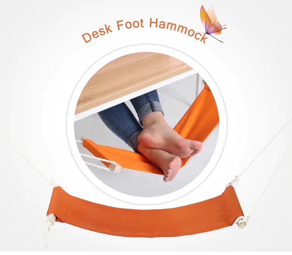 image-Adjustable Desk Foot Hammock