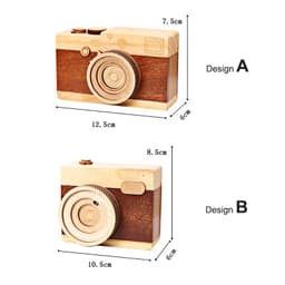 image-Wood Camera Music Box