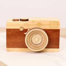 image-Wood Camera Music Box