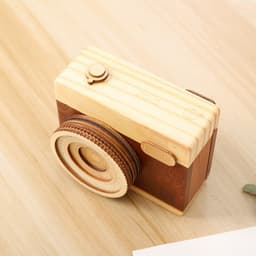 image-Wood Camera Music Box
