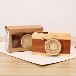 image-Wood Camera Music Box