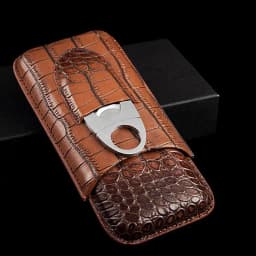 image-Genuine Leather Cigar Case