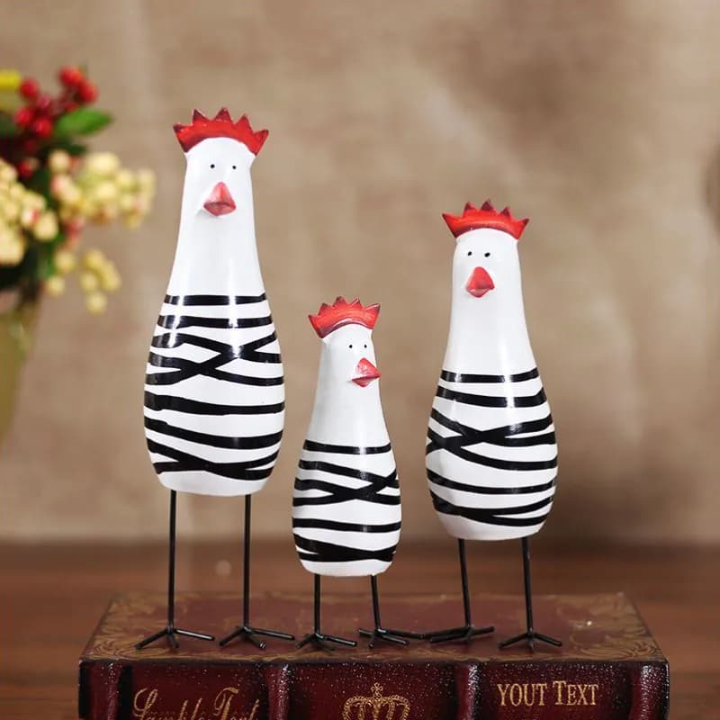 image-Wooden Chicken Set