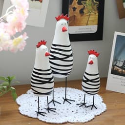 image-Wooden Chicken Set