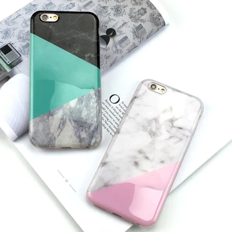 image-Marble Meets The Fashion Colors iPhone Case