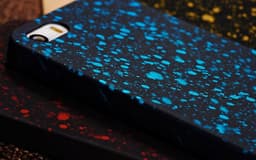 image-Aqua Blue Starry Night iPhone Case