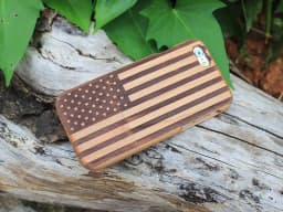 image-Wood USA Flag iPhone Case