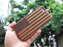 image-Wood USA Flag iPhone Case
