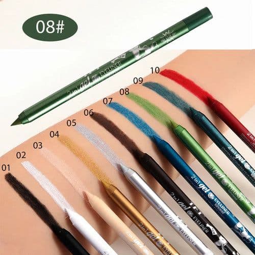 image-Waterproof Eyeliner Long Lasting Pencil Colourful Pigment Blue Black