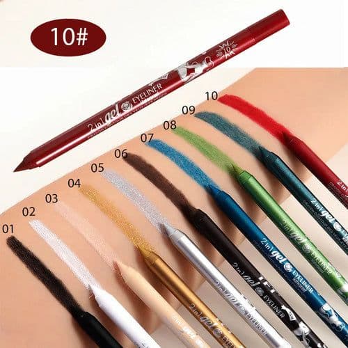 image-Waterproof Eyeliner Long Lasting Pencil Colourful Pigment Blue Black