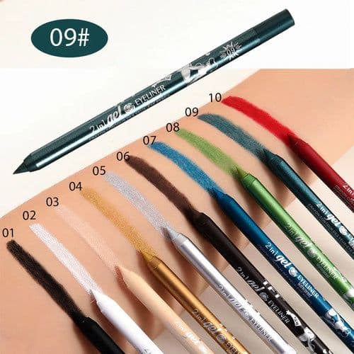 image-Waterproof Eyeliner Long Lasting Pencil Colourful Pigment Blue Black