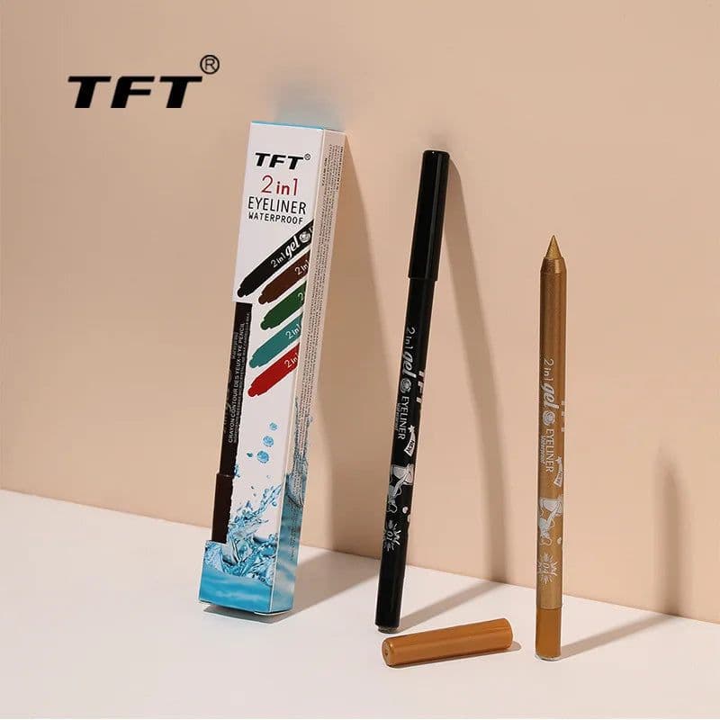 image-Waterproof Eyeliner Long Lasting Pencil Colourful Pigment Blue Black