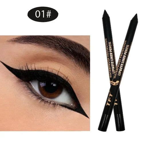image-Waterproof Eyeliner Long Lasting Pencil Colourful Pigment Blue Black
