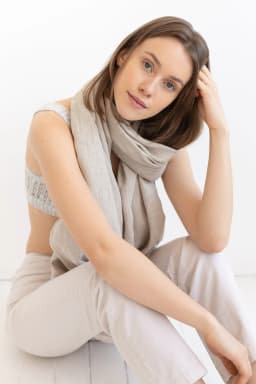 image-Natural Light linen scarf