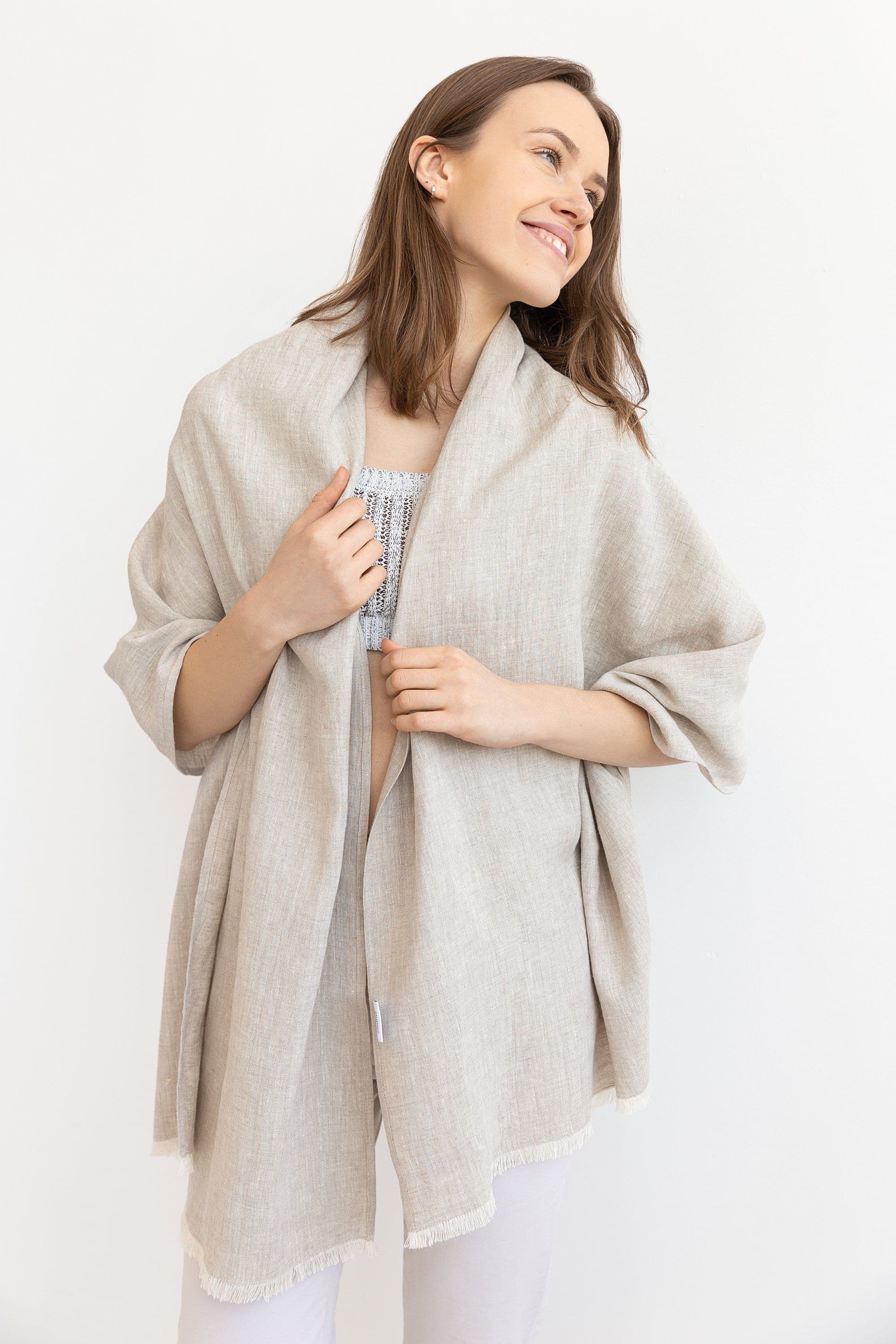 image-Natural Light linen scarf