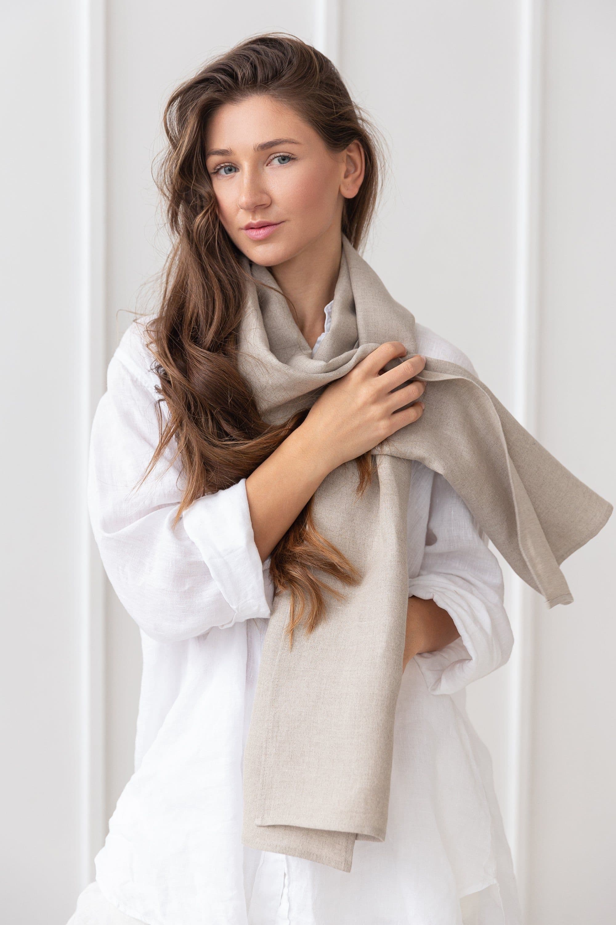 image-Natural Light linen scarf