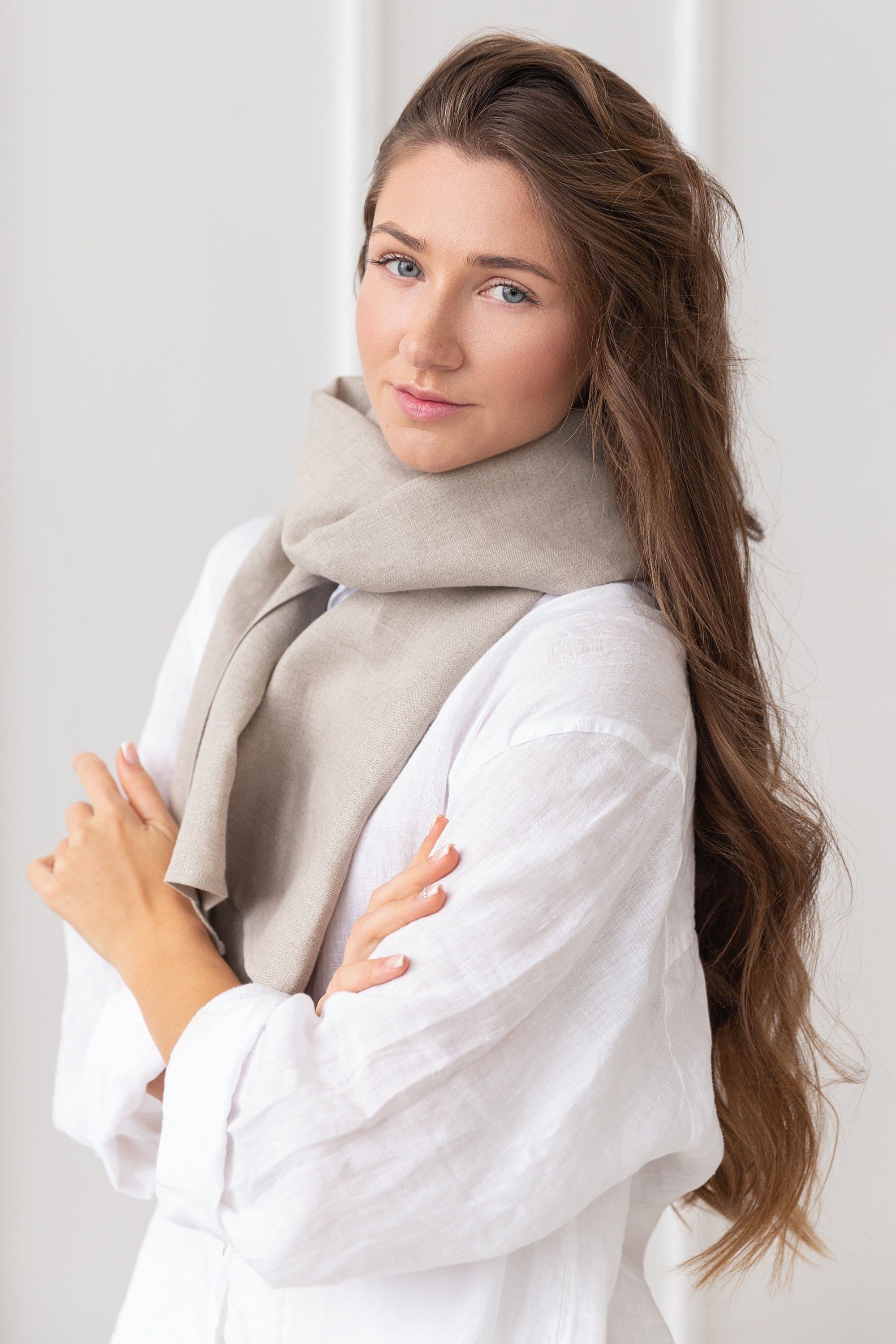 image-Natural Light linen scarf