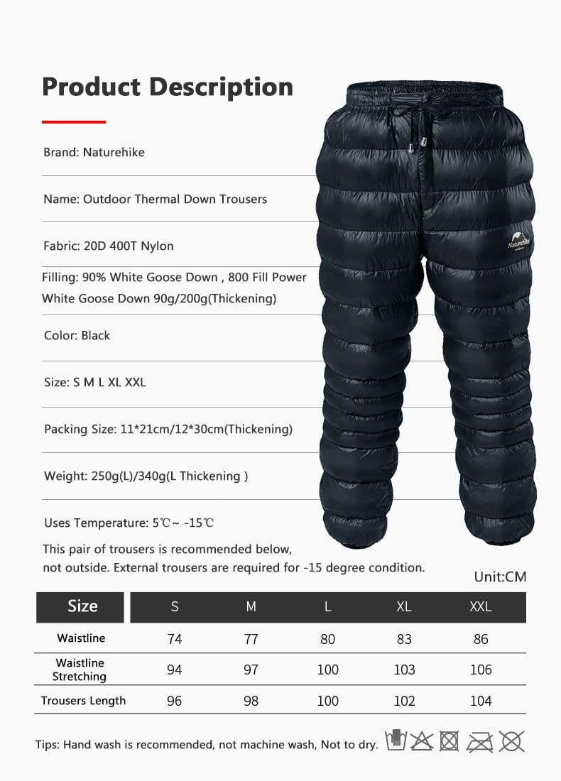 image-Outdoor lightweight winter white goose down pants