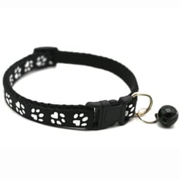 image-Pet Chacha Paw Print Bell Collar, Mixed Color, PP Material, Universal Fit