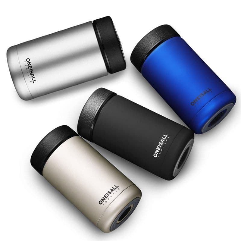 image-ONE IS ALL Men Gift Bottles 400ml Insulated Cup 304 Stainless Steel Mug Water Bottle Vacuum Flask Coffee Wine Mug