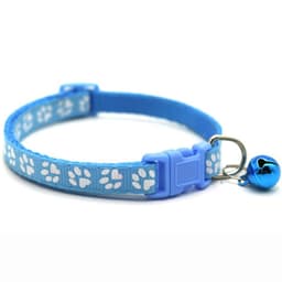image-Pet Chacha Paw Print Bell Collar, Mixed Color, PP Material, Universal Fit