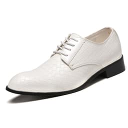 image-Men's Black Leather Shoes Size 48 Low Cut
