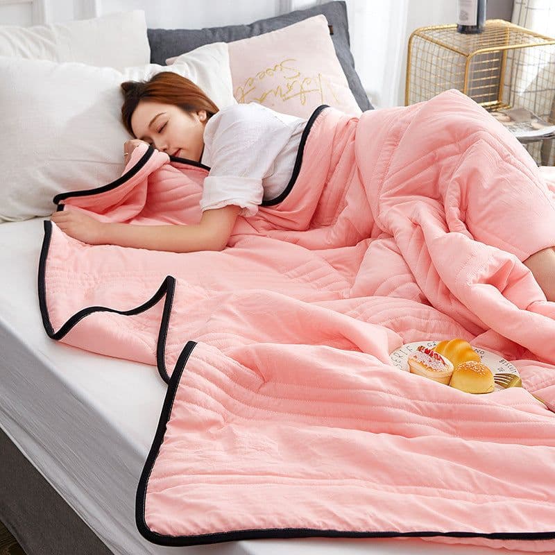 image-New Washed Cotton Children's Air Conditioning Quilt - Summer Thin Quilt