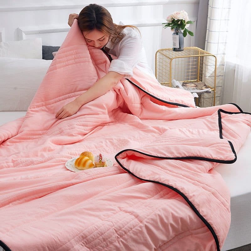 image-New Washed Cotton Children's Air Conditioning Quilt - Summer Thin Quilt