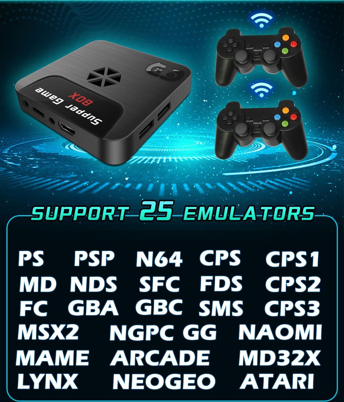 image-X5 Retro Video Game Consoles TV Box Magic Box Built in 9000 3D Games