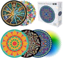image-500 Pieces Round Artascope Puzzles for Adults Kids