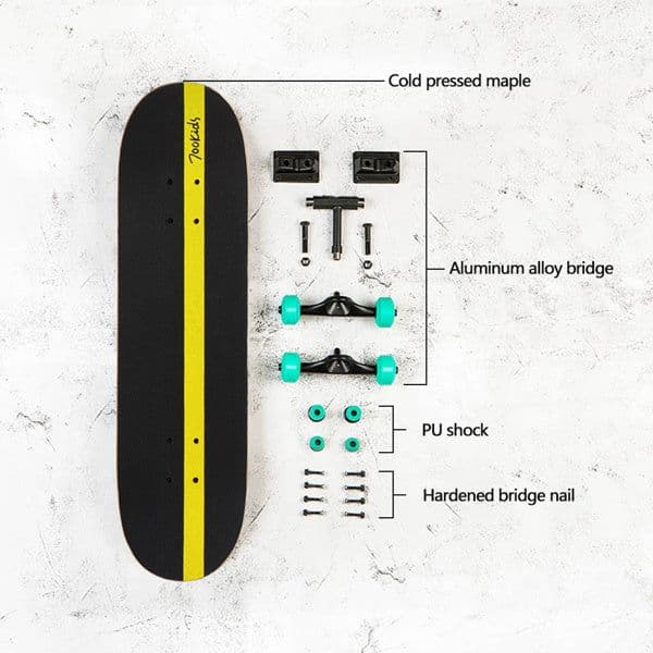 image-Kids Professional Double Kick Maple Kids Skateboards for Beginners